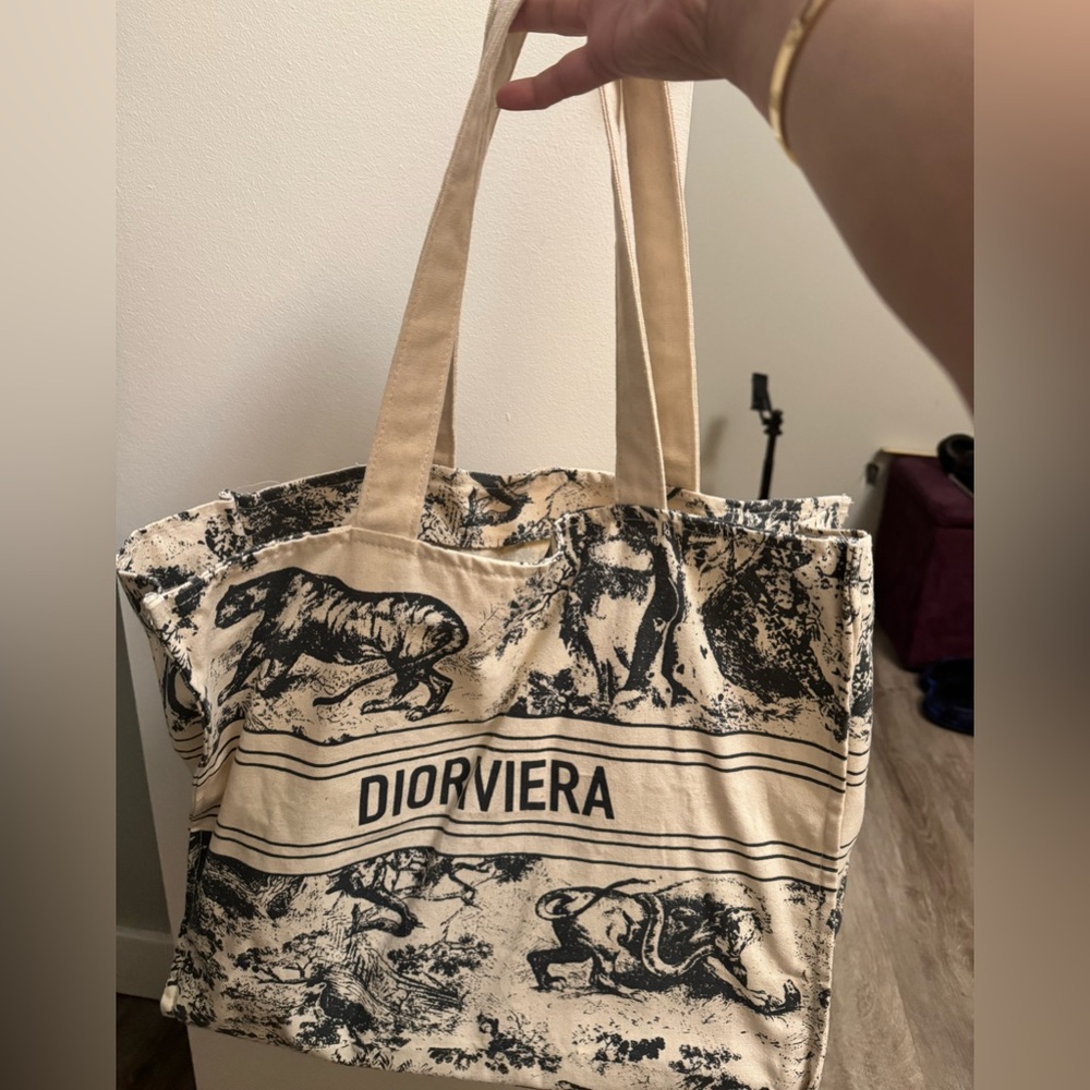 Dior Beige and Black Diorviera Tote